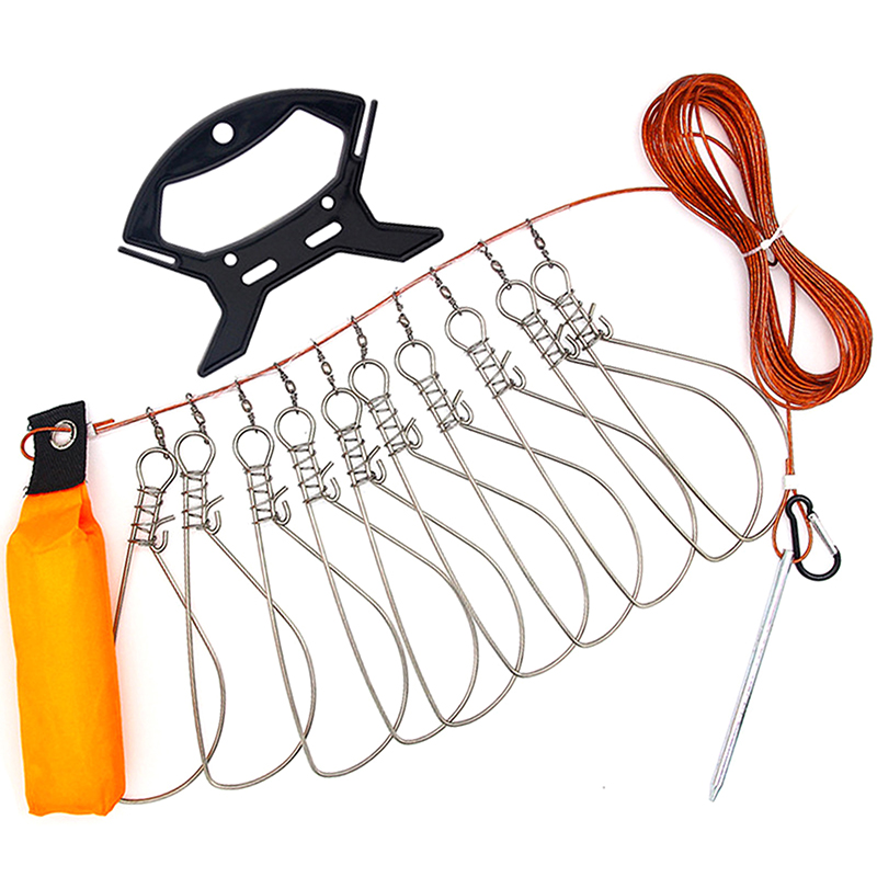 Fishing Hook Stainless Steel - New【Stainless Steel Fishing Lock Buckle Lanyard