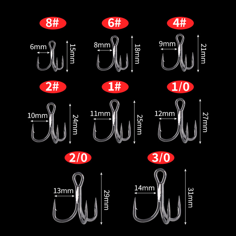 Fishing Treble Hook 6X Strong  - Fishing Hook Offset 评论和价格